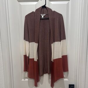 Market & Spruce Brown and Cream Cardigan Sweater